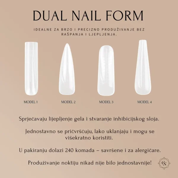 Dual tipse za nokte MODEL 1