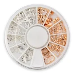 Nail Art Box sa srebrnim – rose gold ukrasima