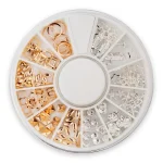 Nail Art Box sa srebrnim – rose gold ukrasima - Image 4